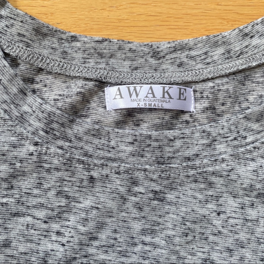Awake Women’s Plain Gray T-Shirt X-Small - Picture 3 of 5